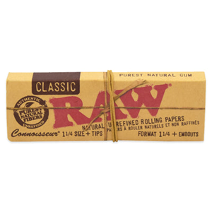 Raw Classic Connoisseur 1 1/4 Rolling Papers w/ Tips