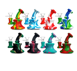 5" Silicone Mini Bubbler w/ Glass Bowl