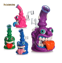 6.8" Phoenix 3D Painted Monster Concentrate Rig