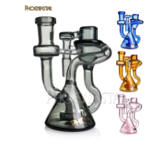 90 Degree 14mm Phoenix Full Colored Recycler Ash Catcher